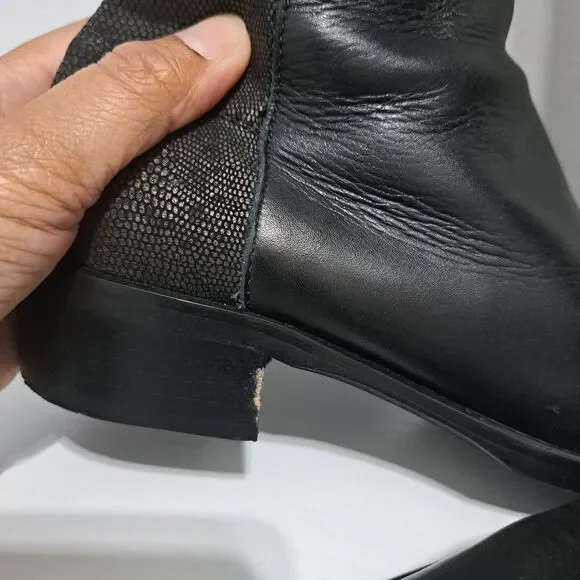 Sesto Meucci Leather Riding Slouchy Knee High Phyton Print Gothic Boots Size 7 - Picture 7 of 15